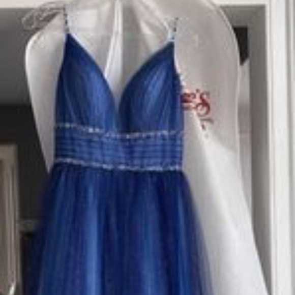 Midnight Blue Prom Dress - Picture 2 of 5